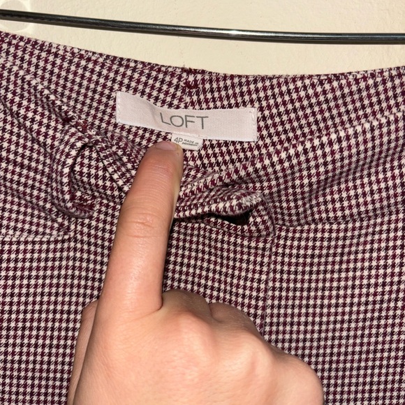 LOFT Sutton Skinny Pant Houndstooth - Picture 3 of 6